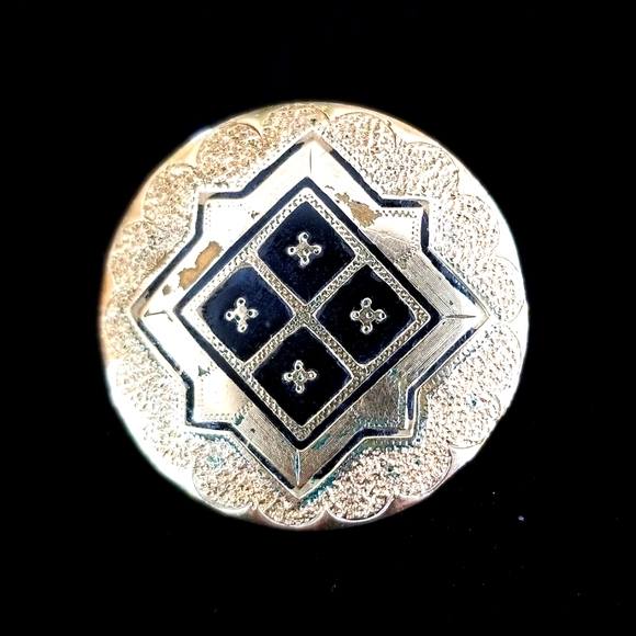 Vintage 1920s Art Deco Gold Plated Brooch Pin - Picture 4 of 11